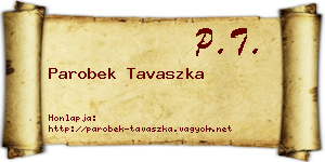 Parobek Tavaszka névjegykártya
